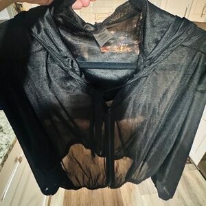 EBB & FLOW SEE THRU HOODIE - BRAND NEW! NEVER WORN!  SIZE M